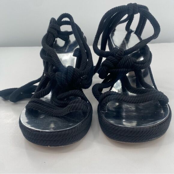 ISABEL MARANT Black Ankle Strap Heels Sandals - Picture 9 of 12